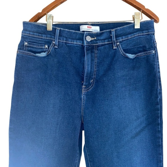 Levi’s women’s Perfectly Slimming Bootcut 512s - 14 short dark wash high rise - Picture 2 of 7